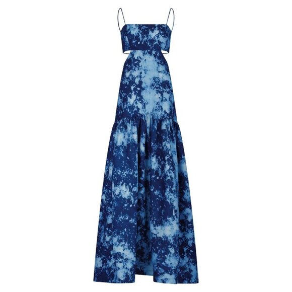 Silvia Tcherassi Shannon Abstract Linen Sleeveless Maxi Dress NWT - Picture 4 of 4